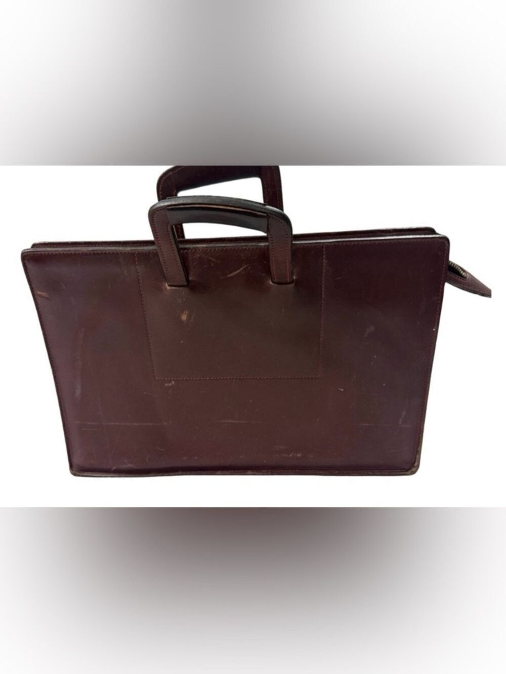 Vintage Schlesinger Brothers Leather Briefcase Burgundy Attache USA